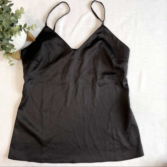 HONEY BUM camisole SOLID BLACK silky sexy LAYERING piece MEDIUM - Picture 11 of 11